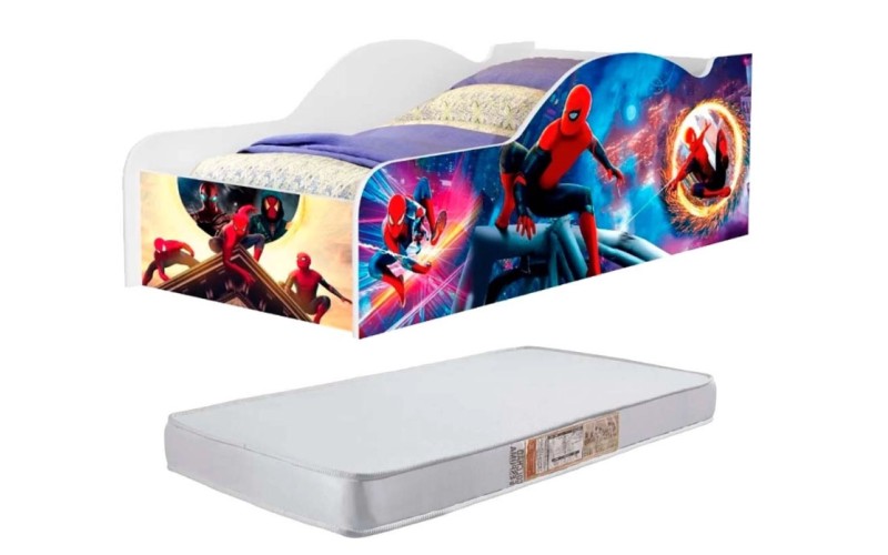 CAMA INFANTIL HOMEM-ARANHA com COLCHÃO CAMA INFANTIL HOMEM-ARANHA com COLCHÃO