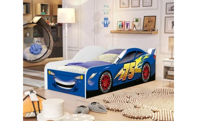 CAMA MCQUEEN AZUL SOLTEIRO